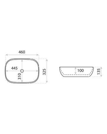 Umywalka nablatowa Costa Green Mint