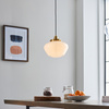 Camberley 1 Pendant Light Brass Opal Glass