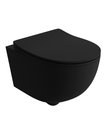 Miska wisząca z deską WC Brava Black 2.0