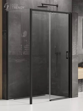 KABINA PRIME BLACK PROSTOKĄTNA PRZYŚCIENNA L 100x90x200 CZYSTE 6mm ACTIVE SHIELD
