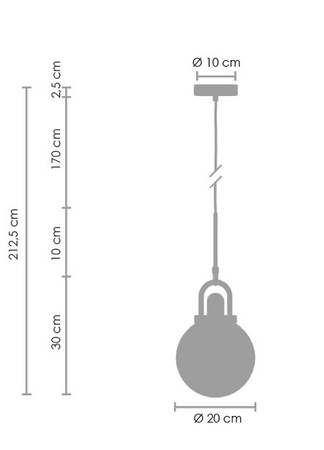 Lampa wisząca PEARL złota 20 cm