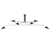 Lampa wisząca CRANE-6P czarna 270 cm