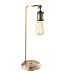 Lampa stołowa Hal – antyczny mosiądz, 114 × 16,5 × 45,3 cm