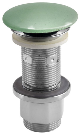 Korek umywalkowy 5/4'', klik-klak, betonowy grzybek, 10-80mm, zielony półpołysk