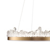 Lampa wisząca MONTANA 60 cm - LED, złoty kryształowy ring