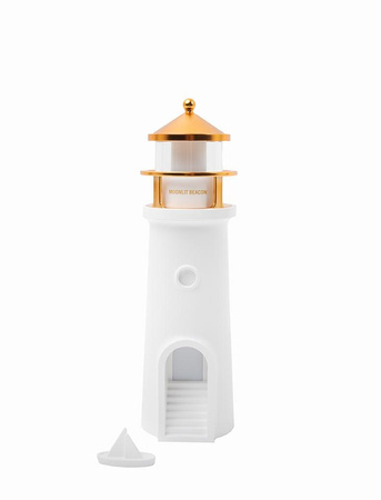 Lampka nocna z projektorem SHP            LIGHTHOUSE biało-złota