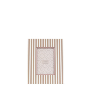 Stripe Photo Frame Olive & Fawn 6x4in (2pk)