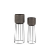 Elda Planters Pewter Set of 2