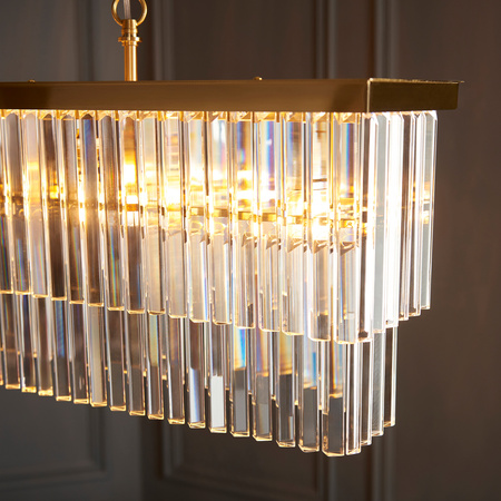 Conaston 4 Bar Pendant Light Brushed Aged Brass
