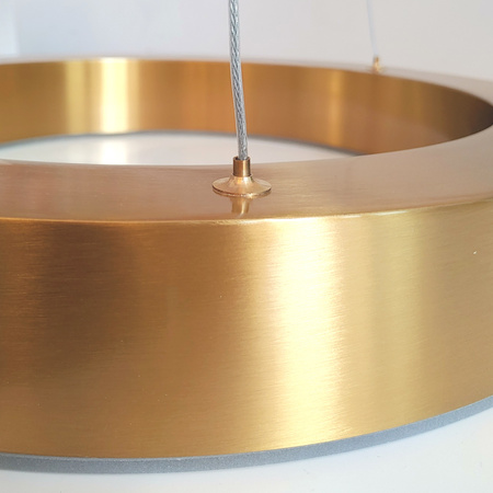 Lampa wisząca CIRCLE 2 60+80 cm - LED, rinig mosiądz szczotkowany na 1 podsufitce