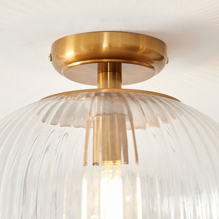 Somerset Domed Ceiling Light Vintage Brass