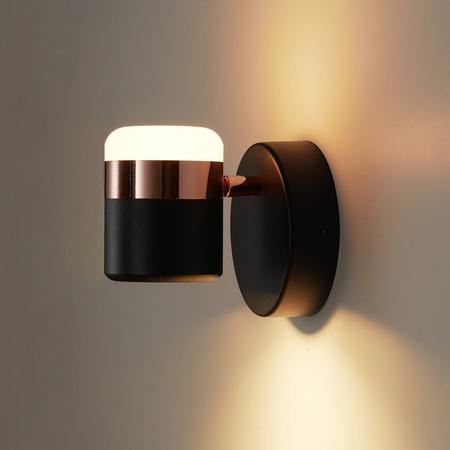 Lampa ścienna POCCO LED czarna 14 cm