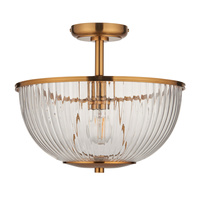 Somerset Bowl Ceiling Light Vintage Brass