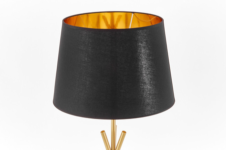 LAMPA STOJĄCA PODŁOGOWA CZARNO-MOSIĘŻNA MERINO