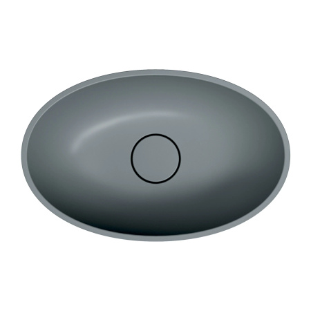 SHELL M+ umywalka nablatowa, 50 x 32 cm, ash grey mat