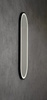 KAIRA lustro owalne z oświetleniem LED 50x120cm, czarny mat