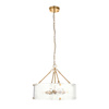 Keller 6 Pendant Light Brushed Aged Brass