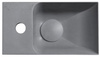 PICCOLINO umywalka betonowa, 30,8x17cm, bateria z lewej strony, szary mat