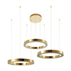 Lampa wisząca CIRCLE 3 60+60+60 cm - LED, ring złoty połysk na 1 podsufitce