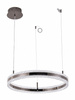 Lampa wisząca ARKADIA LED 60 cm - tytanowa z kryształowym pierścieniem