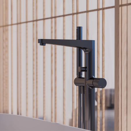 CONTOUR bateria wannowa wolnostojąca, antracyt szczotkowany