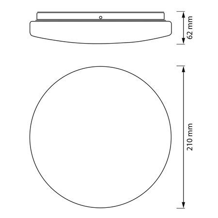 Lampa sufitowa łazienkowa, ø 210mm, OSRAM,900lm, ,1320lm, 12W, 4000K, IP44