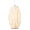 Lampa wisząca SILK BARREL biała 60 cm - nowoczesna i minimalistyczna