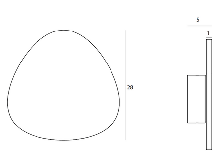 MAXLIGHT W0392 KINKIET MARBLES 10W CZARNY