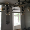 Lampa wisząca ASTRIFERO-10, 90 cm -  transparentno czarna