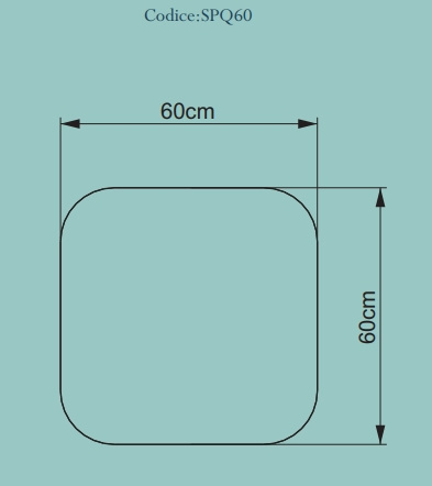 Vitruvit Lustro kwadrat LED 60x60 cm