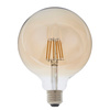 E27 LED Filament Globe 165x125mm Amber 6W