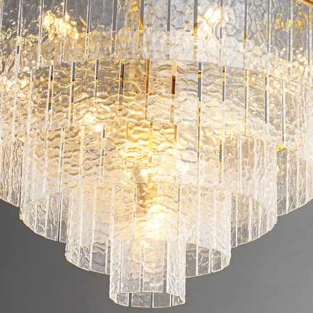 Lampa wisząca ICELAND 60 cm - mosiądz, szkło kryształowe