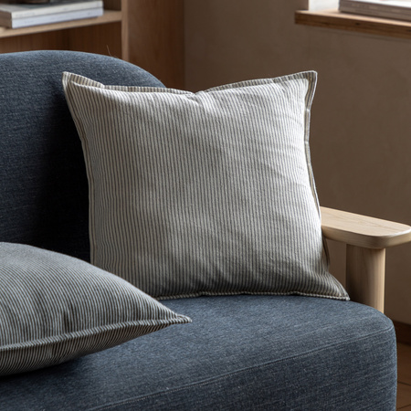 Fairford Woven Stripe Cushion Cream 450x450mm
