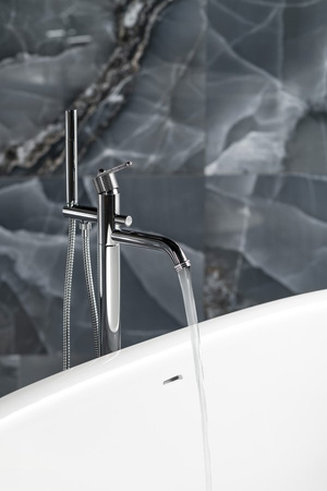 BEBÉ bateria wannowa wolnostojąca, chrom