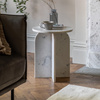 Amalfi Side Table White 400x400x500mm