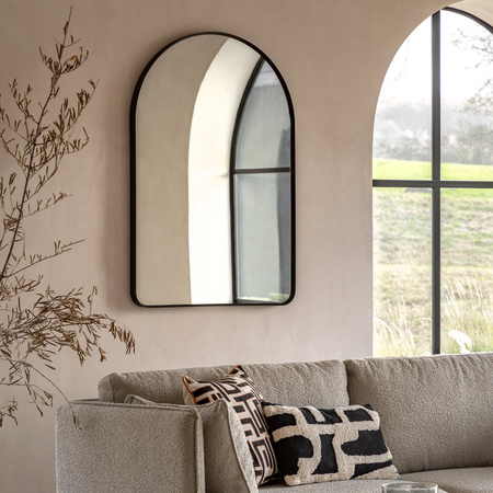Holworth Arch Mirror Black 600x35x900mm