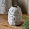 Meadow Embossed Ceramic Vase Stone 175x175x250mm