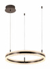 Lampa wisząca ARKADIA LED 60 cm - tytanowa z kryształowym pierścieniem