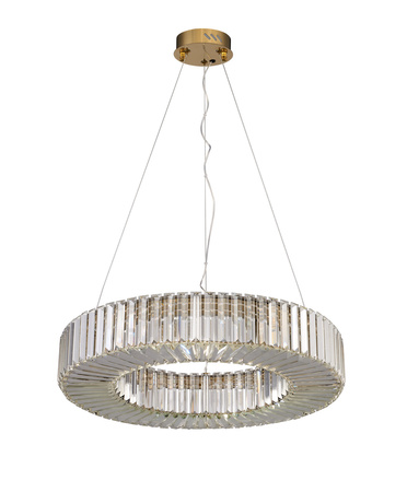 Lampa wisząca CRISTAL 60 cm -  LED, żyrandol kryształowy, złoty