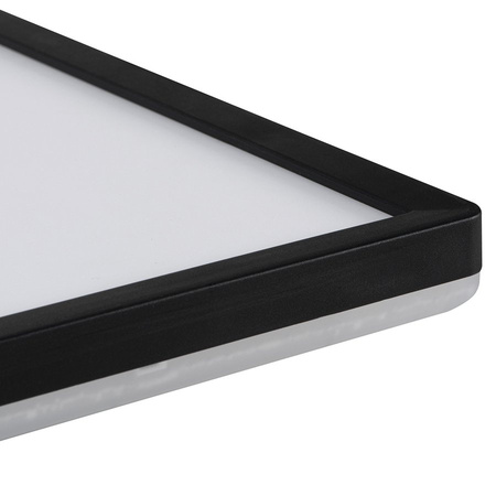 AZPO lampa sufitowa LED 300x300mm, 17,5W, 3000/4000/6000K, IP54, czarny mat