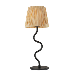 Lampa stołowa Wriggle – czarna, 18 × 18 × 45,7 cm