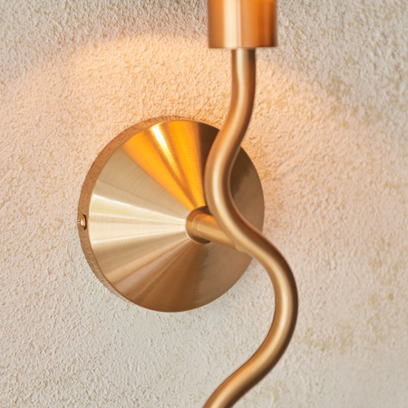 Wriggle 1 Wall Light Brushed Aged Brass