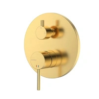 Bateria prysznicowo wannowa podtynkowa dwufunkcyjna, złota