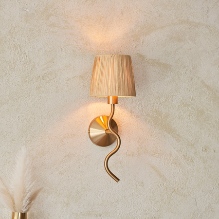 Wriggle 1 Wall Light Brushed Aged Brass