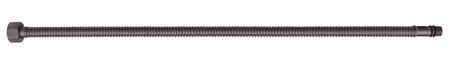 Przyłącze ze stali nierdzewnej, rura spiralna, M10x3/8", 40cm, gun metal