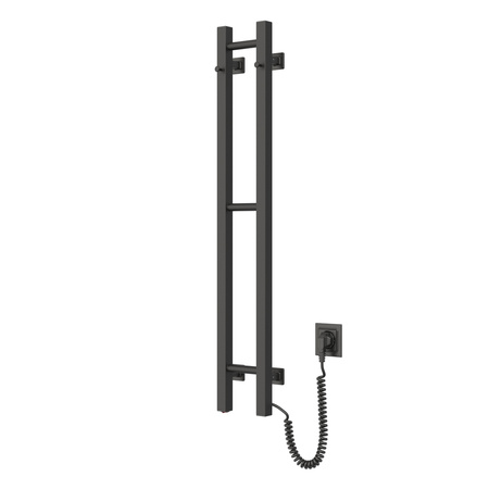 Grzejnik łazienkowy elektryczny Navin Silhouette Quadro 160х1000 prawy, czarna mora