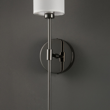 Lampa ścienna DARLING 53 cm- czarny kinkiet z abażurem