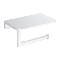 MODERN PROJECT uchwyt na papier toaletowy z półką, biały mat