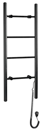 KARBO suszarka na ręczniki elektryczna, okrągła, 400x1120mm, 87 W, czarny mat
