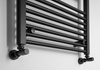 DIRECT grzejnik z bocznym przyłączem 600x960mm, czarny mat